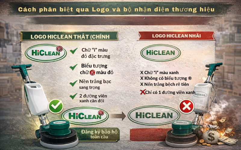 Cách phân biệt qua Logo và bộ nhận diện thương hiệu