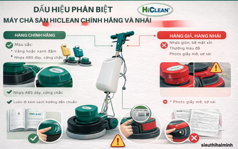 Máy chà sàn HiClean bị làm giả? Vì sao?