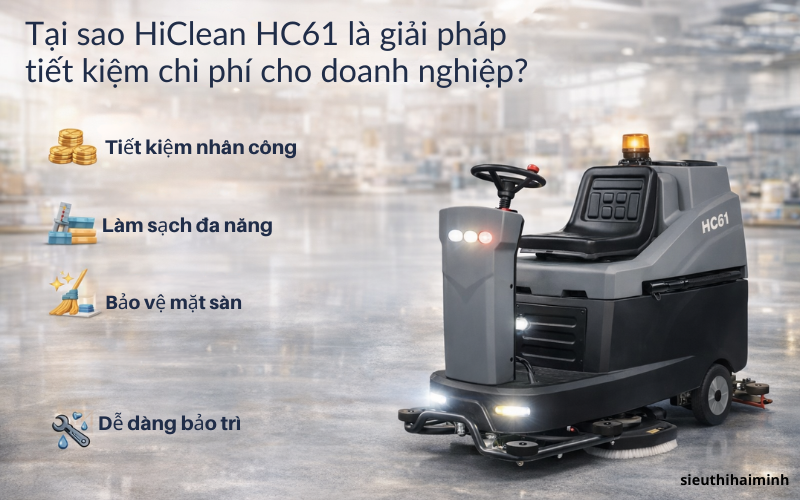 Tại sao HiClean HC61 là giải pháp tiết kiệm chi phí cho doanh nghiệp?