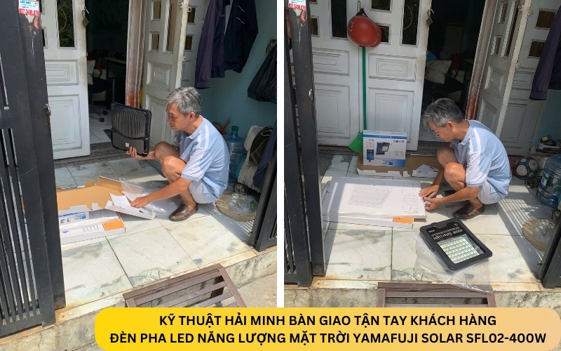 Đèn pha led năng lượng mặt trời Yamafuji Solar SFL02-400W