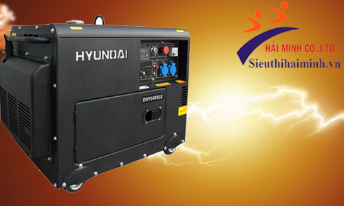 Máy phát điện chạy dầu Diesel Hyundai DHY6000SE hoạt động mạnh mẽ