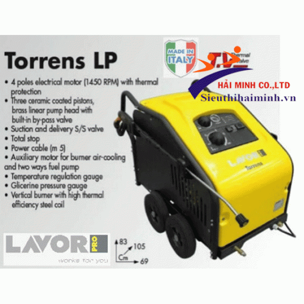 Photo - Máy rửa xe cao áp hơi nước nóng lạnh Lavor Torrens LT-1015