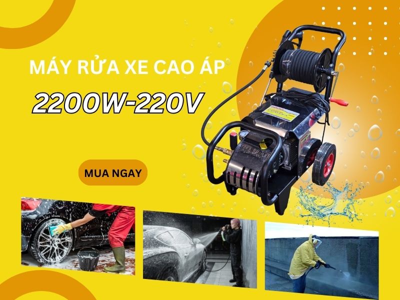 Máy rửa xe cao áp Việt Nam 2200W-220V