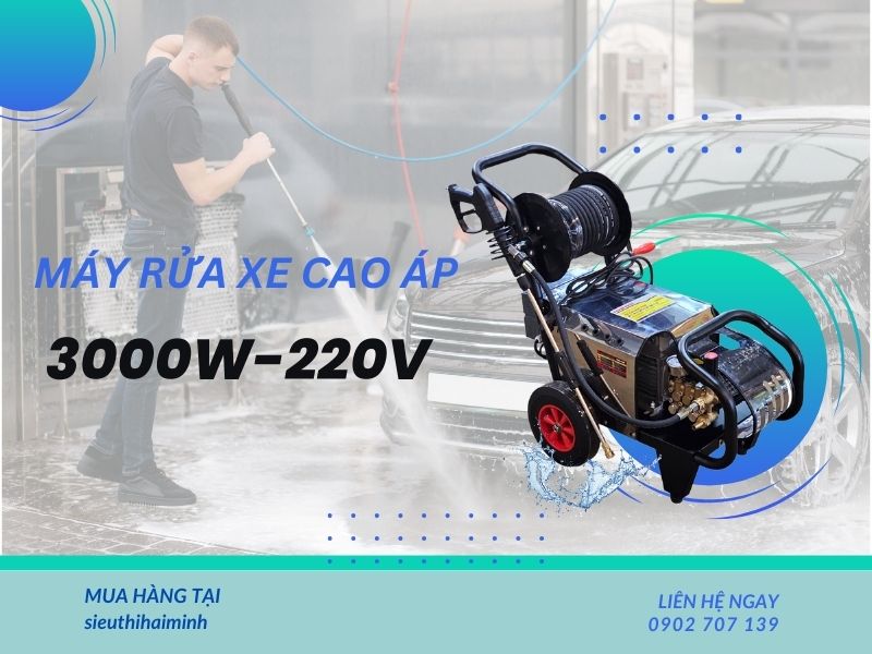Máy rửa xe cao áp Việt Nam 3000W-220V