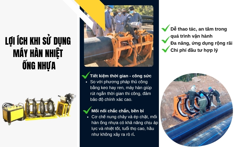 Lợi ích khi sử dụng máy hàn nhiệt ống nhựa