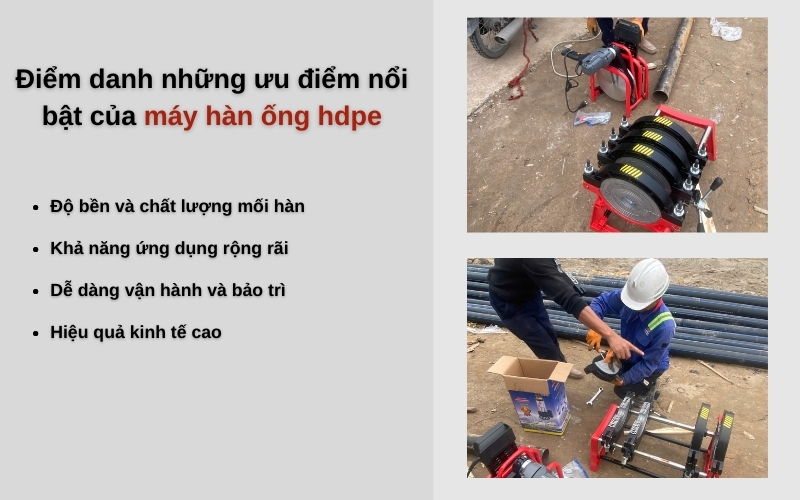Điểm danh những ưu điểm nổi bật của máy hàn ống hdpe