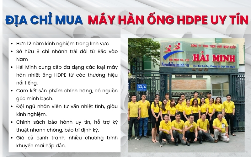 Địa chỉ mua máy hàn ống HDPE uy tín