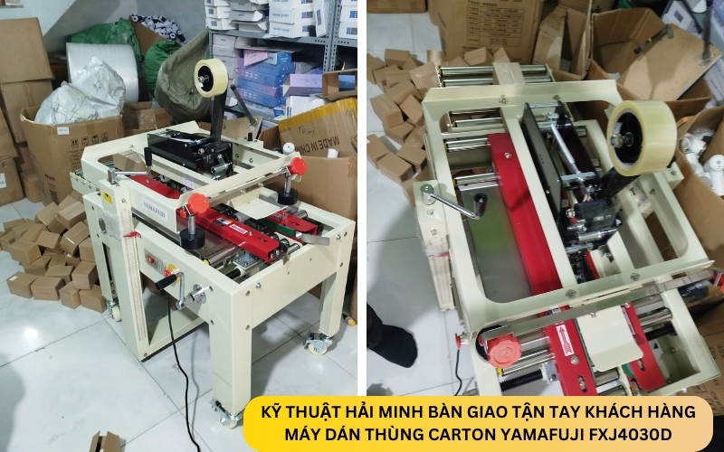 Kỹ thuật Hải Minh bàn giao Máy dán thùng carton Yamafuji FXJ4030D