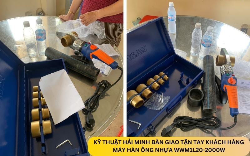 Kỹ thuật Hải Minh bàn giao Máy hàn ống nhựa WWM1L20-2000w