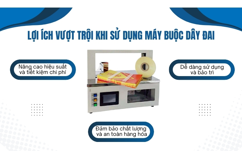 Lợi ích vượt trội khi sử dụng máy buộc dây đai
