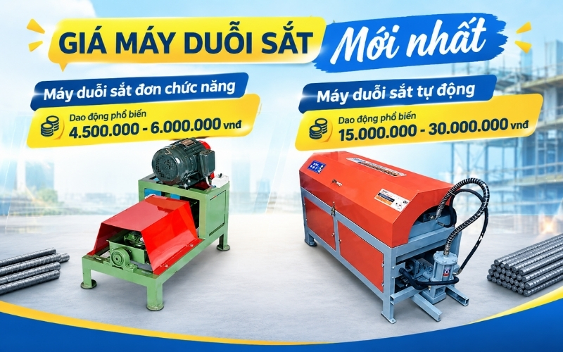 Bảng giá máy duỗi sắt mới nhất