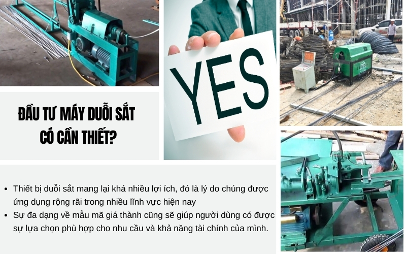 Đầu tư máy duỗi sắt có cần thiết