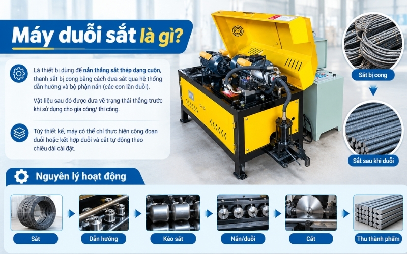 Máy duỗi sắt là gì