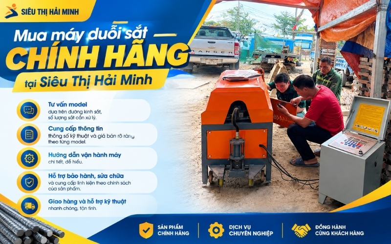 Mua máy duỗi sắt chính hãng tại Siêu Thị Hải Minh