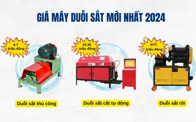 Báo giá máy duỗi sắt mới nhất 2024