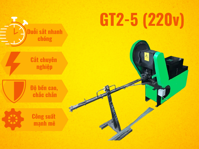 Đặc điểm nổi bật của máy duỗi cắt sắt GT2-5