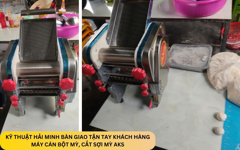 Máy cán bột mỳ, cắt sợi mỳ AKS
