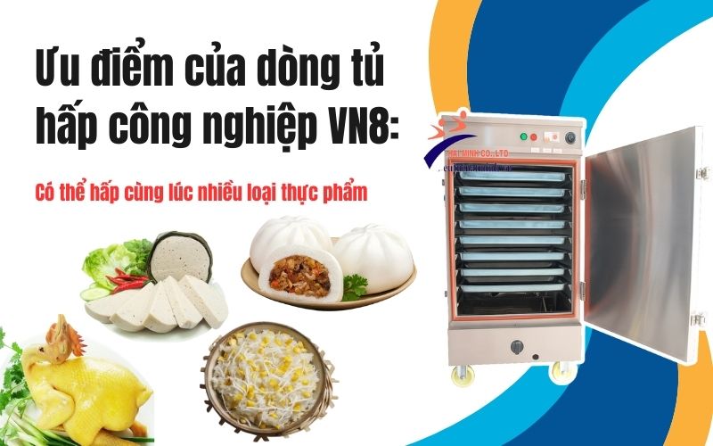 Nồi hấp hơi giò có thể hấp cùng lúc nhiều loại thực phẩm
