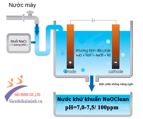 hoạt động của Máy tạo nước khử khuẩn NaOClean DES-P450H