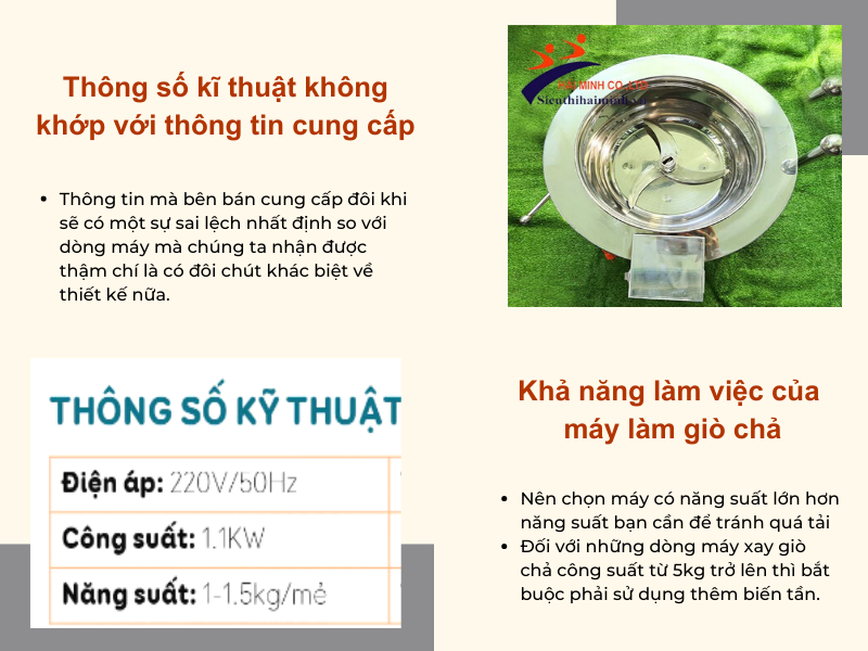 Các lưu ý khi mua máy xay giò chả