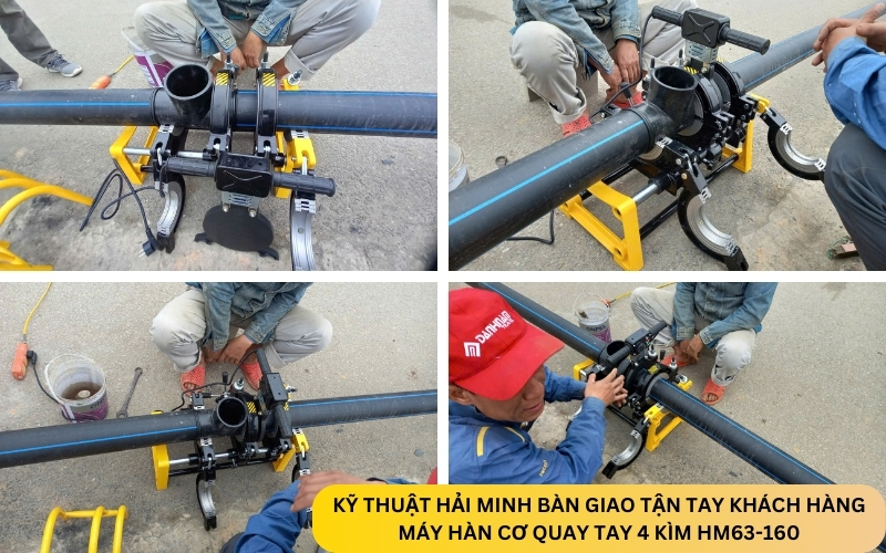 Máy hàn cơ quay tay 4 kìm HM63-160