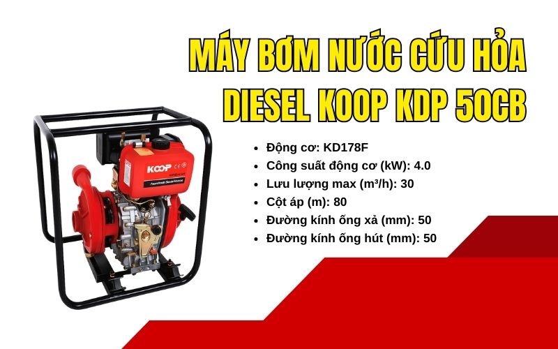 Máy bơm nước cứu hỏa diesel Koop KDP 50CB