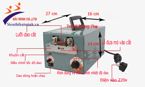 Cấu tạo các bộ phận của máy cắt mỏ gà bán tự động