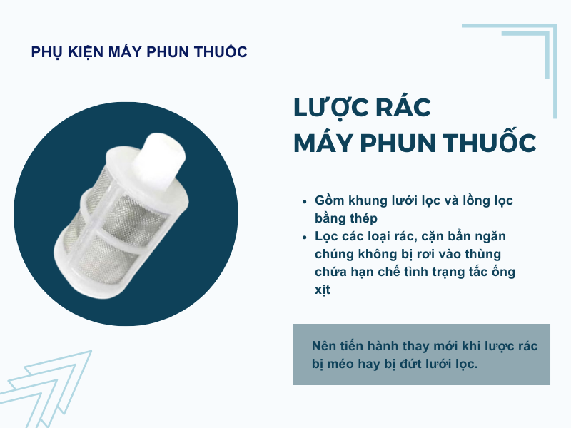 Lược rác máy phun thuốc