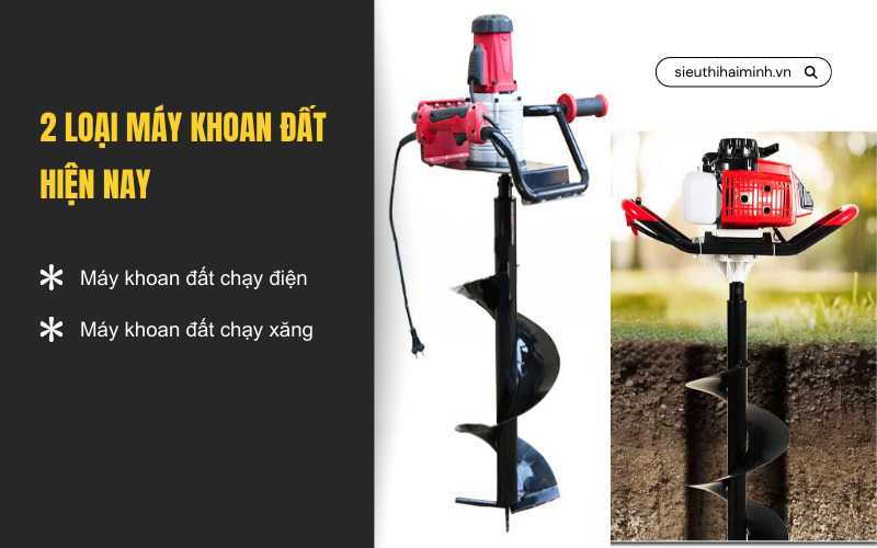 Phân loại máy khoan đất