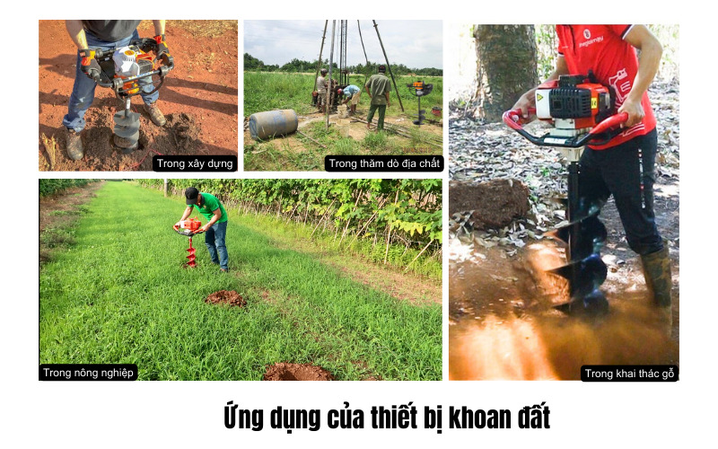 Ứng dụng thiết bị khoan đất