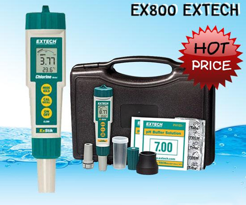 Bộ KIT đo pH/ Chlorine/ Nhiệt độ EXTECH EX800 chính hãng