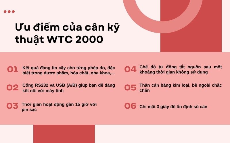 Ưu điểm của cân kỹ thuật WTC 2000