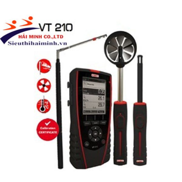 Photo - Máy đo tốc độ gió, lưu lượng gió KIMO VT210 nhiệt độ, độ ẩm