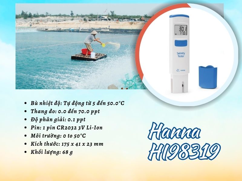 Bút Đo Độ Mặn/Nhiệt Độ Hanna HI98319