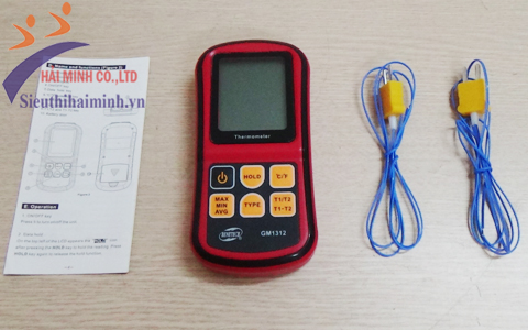 Máy đo nhiệt độ tiếp xúc Benetech GM1312 và phụ kiện