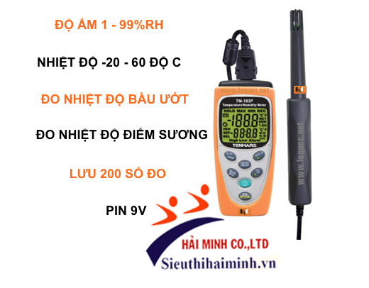 Máy đo nhiệt độ độ ẩm Tenm​ars TM-183P