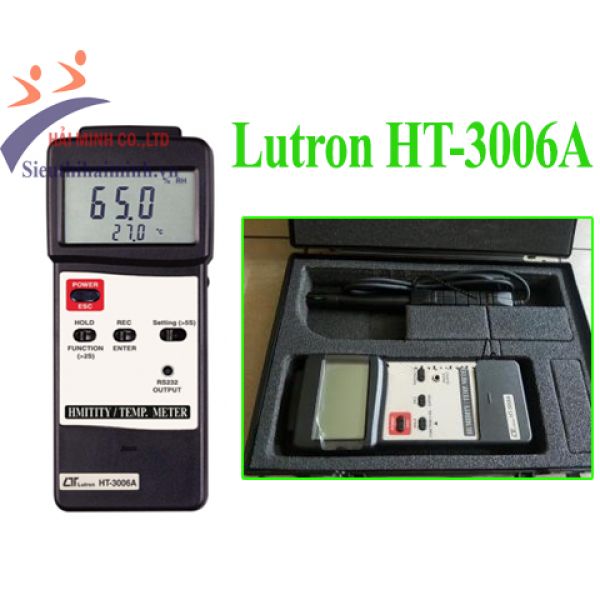 Photo - Máy đo nhiệt độ độ ẩm Lutron HT-3006A
