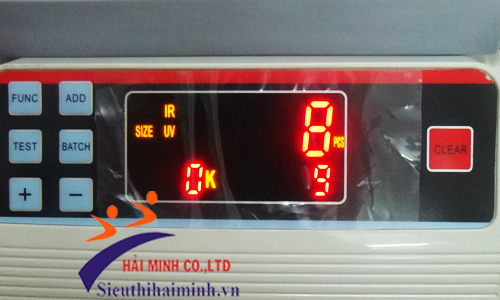 Màn hình hiển thị của máy đếm tiền Oudis 2990