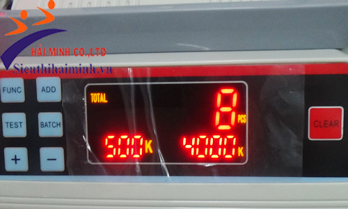 Màn hình tính tổng của máy đếm tiền Oudis 2990