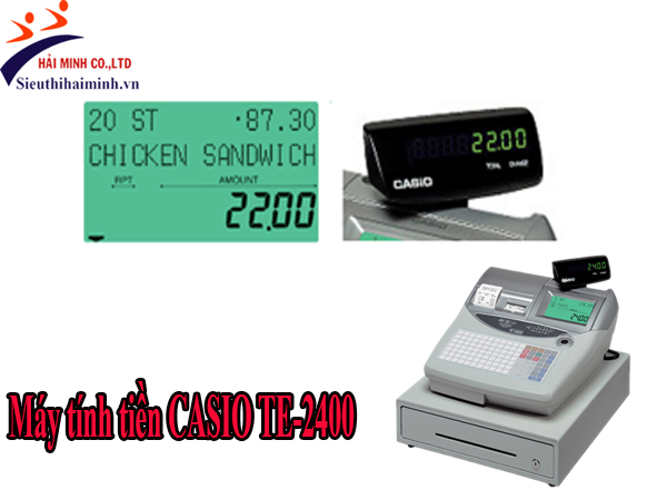 Máy tính tiền CASIO TE-2400 giá tốt với màn hình LCD Máy tính tiền CASIO TE-2400 giá tốt với màn hình LCD