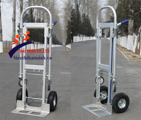 xe đẩy hàng 2 bánh bằng inox