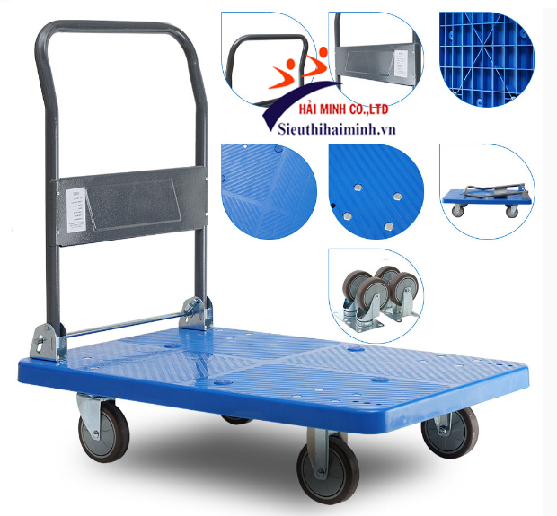 xe đẩy hàng 4 bánh bằng nhựa