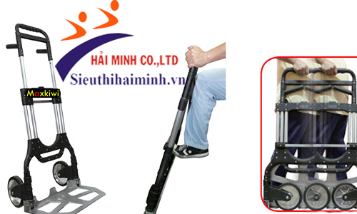 xe đẩy hàng 2 bánh aluminium