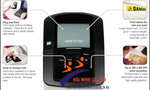 Máy in nhãn văn phòng brother P-Touch QL-700