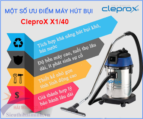 Chức năng chính và ứng dụng máy hút bụi cleproX X1-40