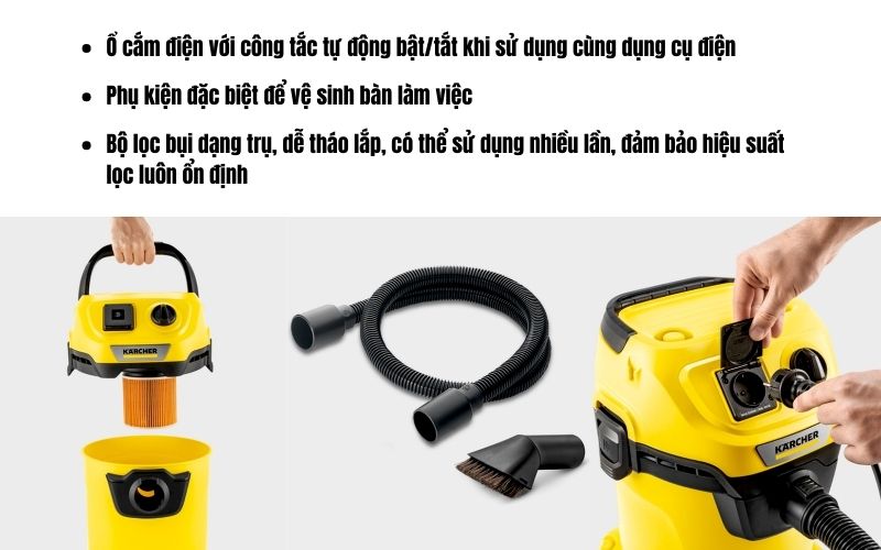 Máy hút bụi khô và ướt Karcher WD 3 P V-1