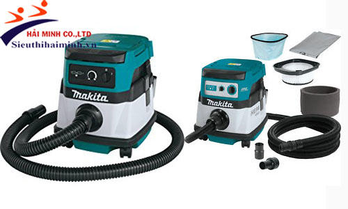 Máy hút bụi chạy pin và điện Makita DVC861LZ  và phụ kiện