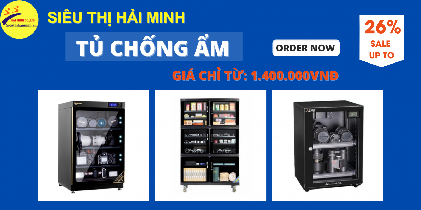 Tủ chống ẩm tại Siêu thị Hải Minh
