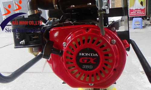 Máy đầm cóc Honda GX160 chân vuông sử dụng động cơ Honda GX160 mạnh mẽ