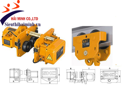 Pa lăng xích điện HKD05-02S con chạy 5 tấn